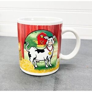 Vintage Ceramic Cow Mug - Stoneware Cow Coffee Cup